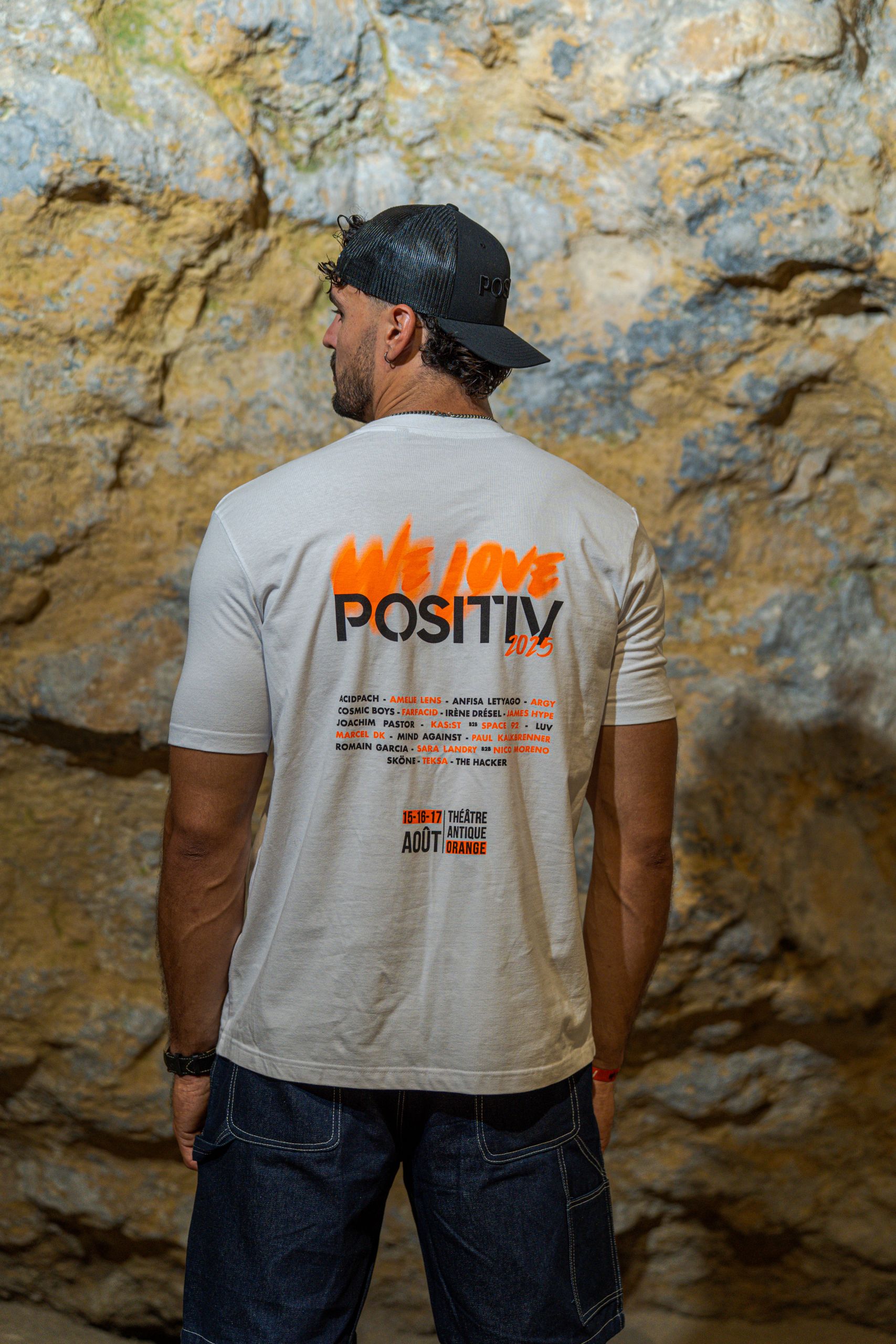 T-shirt “Lineup 2025” – Blanc Pur
